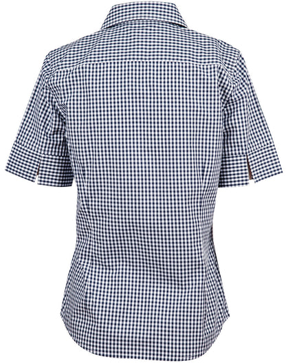 Winning Spirit Ladie's Gingham Check Short Sleeve Shirt (M8300S)