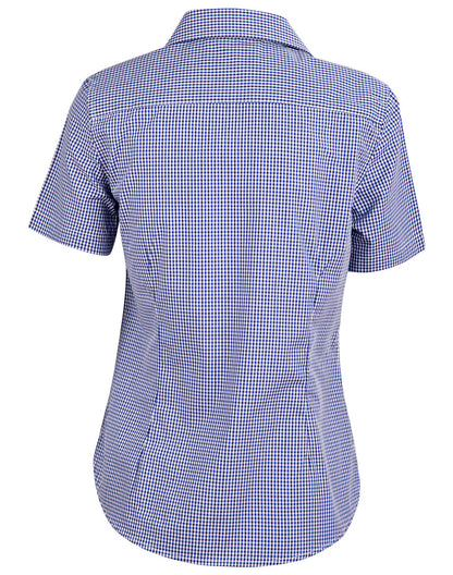 Winning Spirit Ladies’ Multi_Tone Check Short Sleeve Shirt (M8320S)