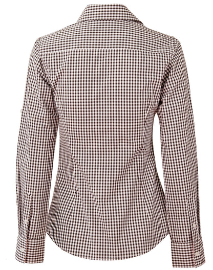 Winning Spirit Ladie's Gingham Check Long Sleeve Shirt (M8330L)