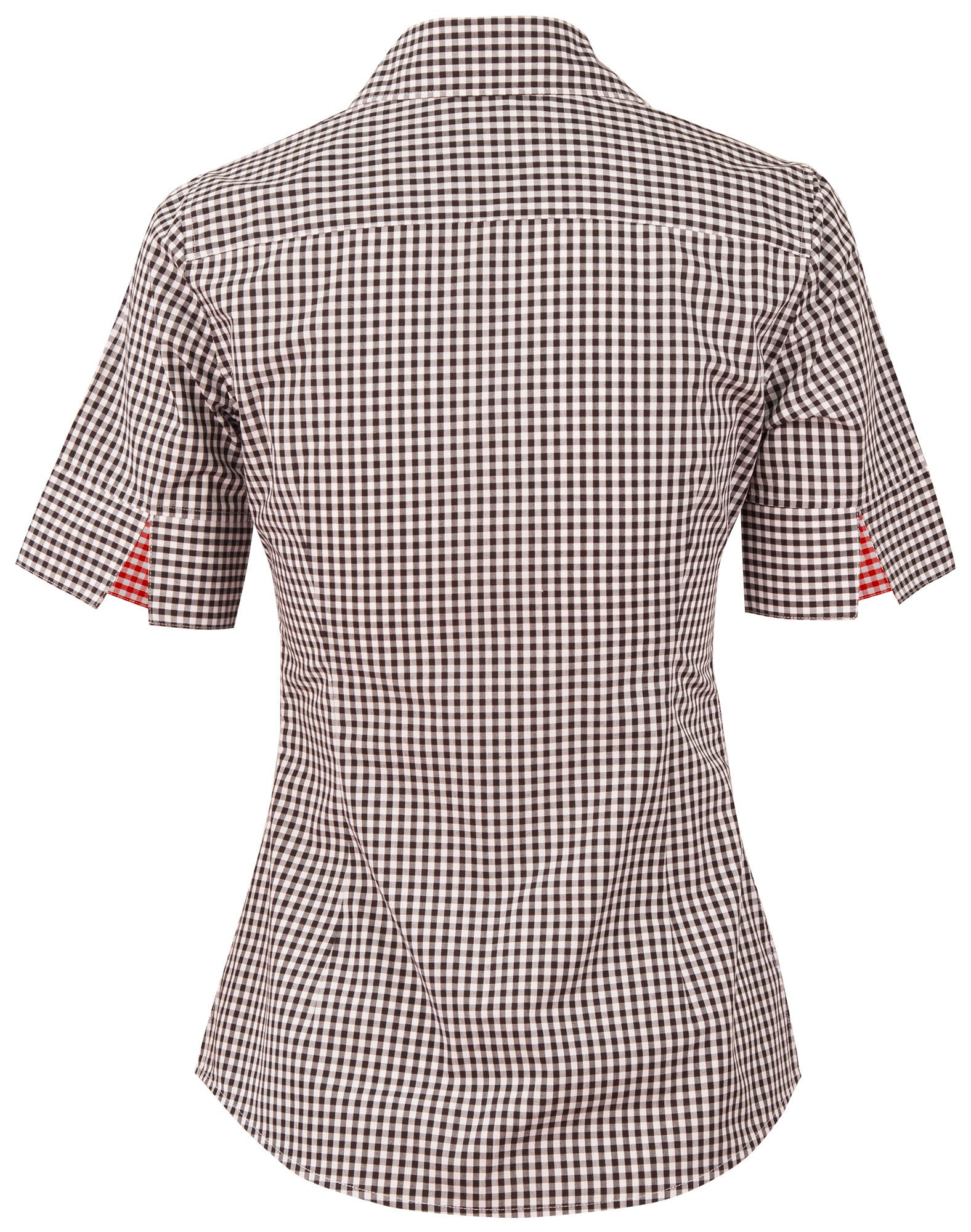 Winning Spirit Ladie's Gingham Check Short Sleeve Shirt (M8330S)