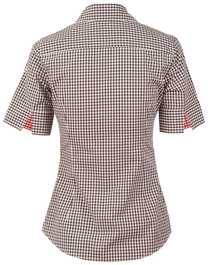 Winning Spirit Ladie's Gingham Check Short Sleeve Shirt (M8330S)