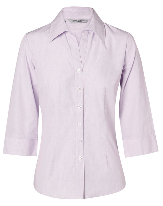 Winning Spirit Women's Mini Check 3/4 Shirt (M8360Q)