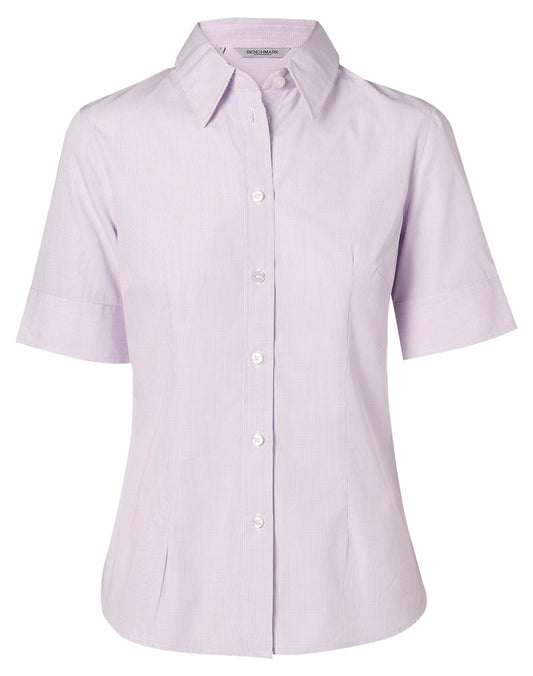 Winning Spirit Women's Mini Check Short Sleeve Shirt (M8360S)
