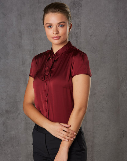 Winning Spirit Women's Tie Neck Blouse (M8810)