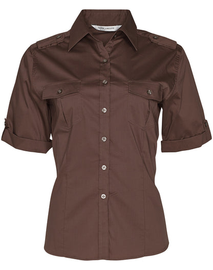 Winning Spirit Women's Short Sleeve Military Shirt (M8911)