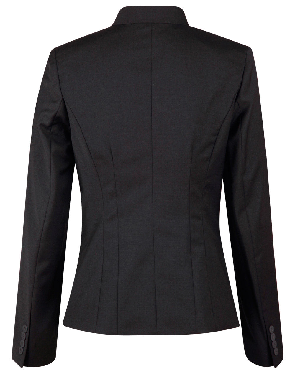 Winning Spirit Ladie's Wool Blend Stretch Reverse Lapel Jacket (M9202)