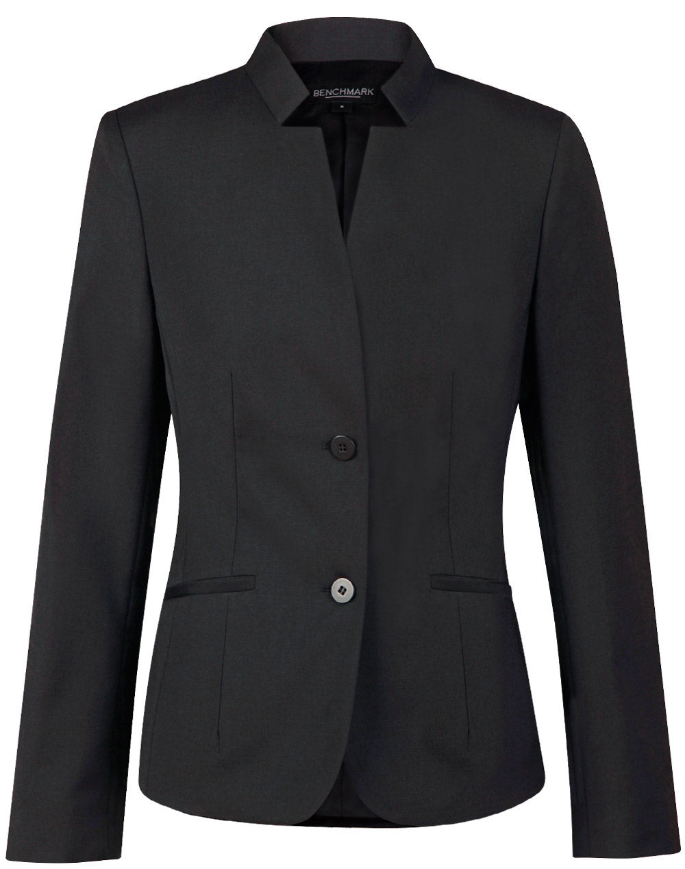 Winning Spirit Ladie's Wool Blend Stretch Reverse Lapel Jacket (M9202)