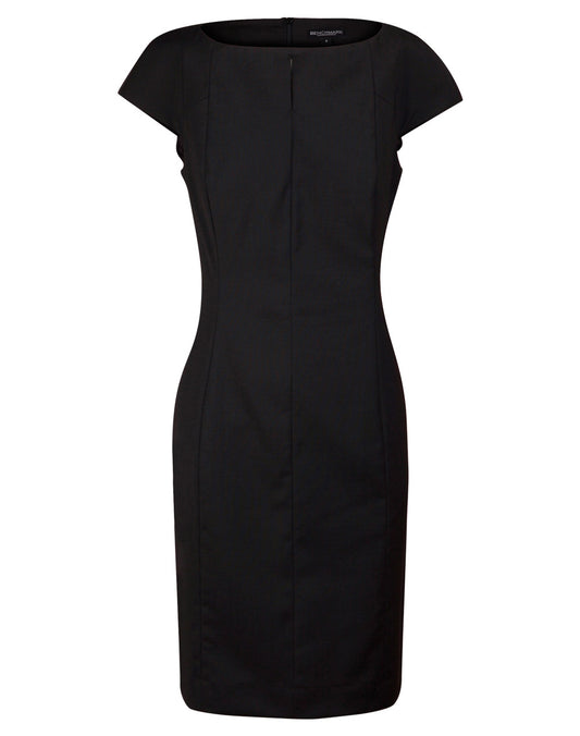Winning Spirit Ladie's Wool Blend Stretch Cap Sleeve Dress (M9281)