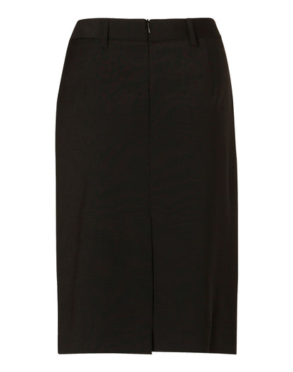 Winning Spirit Women's Wool Stretch Mid Length Lined Pencil Skirt (M9470)