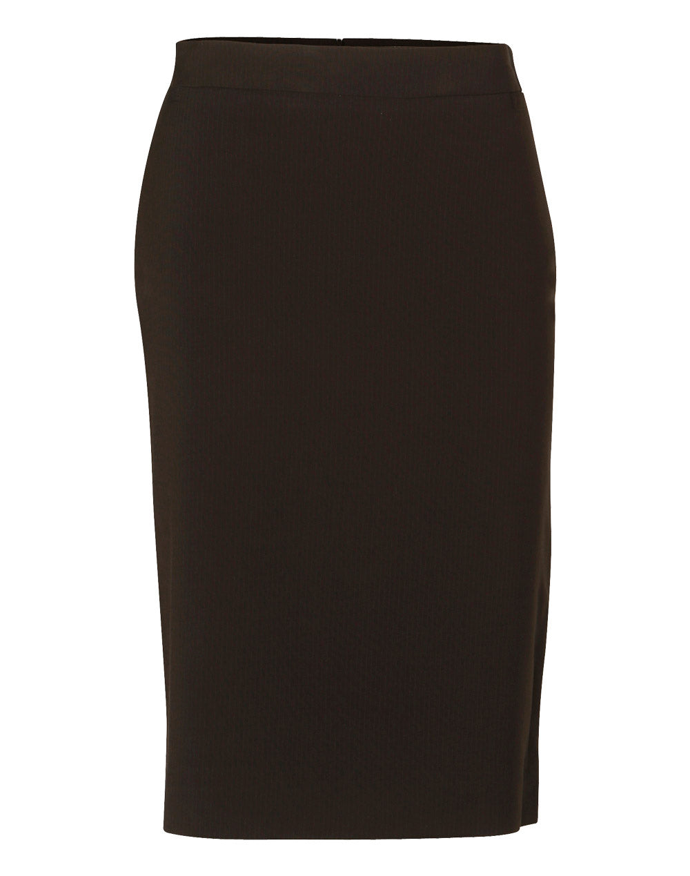 Winning Spirit Women's Poly/Viscose Stretch Stripe Mid Length Lined Pencil Skirt-(M9472)