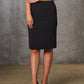 Winning Spirit Women's Poly/Viscose Stretch Stripe Mid Length Lined Pencil Skirt-(M9472)