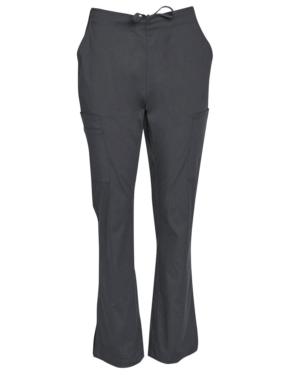 Wining Spirit  Ladies Semi-elastic Waist Tie Solid Colour Scrub Pants (M9720)