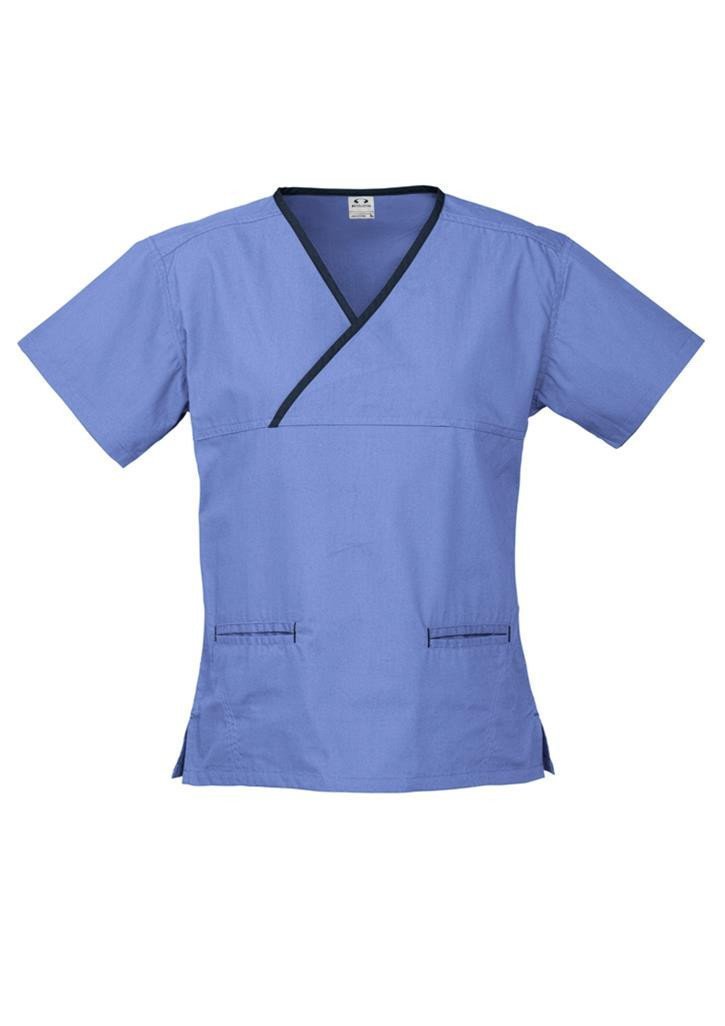 Biz Collection Womens Contrast Scrub Top (H10722)