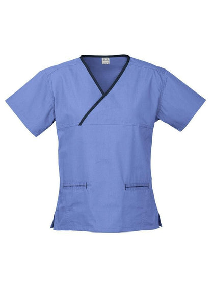 Biz Collection Womens Contrast Scrub Top (H10722)