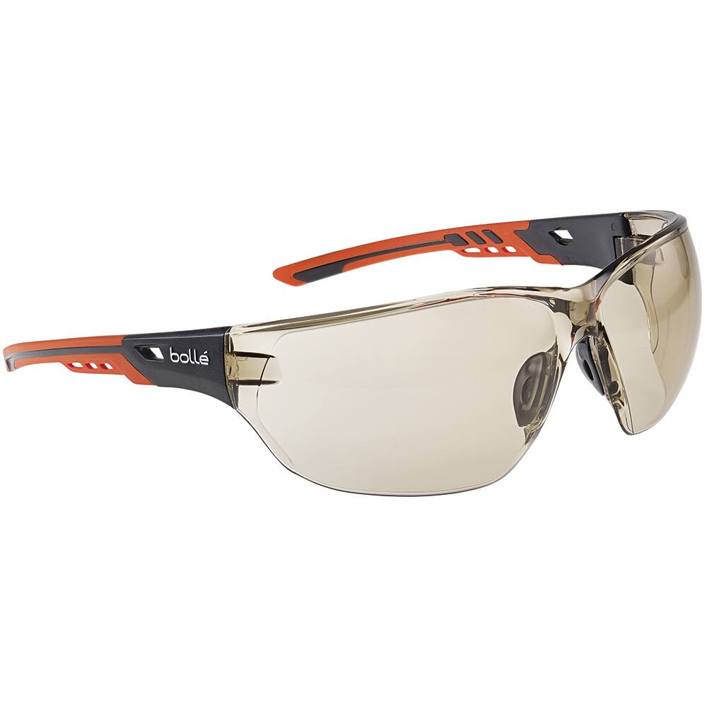 Bolle Saftey NESS+ Orange / Black Temples Platinum AS/AF Copper (CSP) Lens (NESSPCSP)