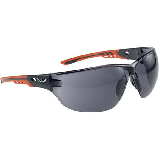 Bolle Safety Ness+ Orange / Black Temples Platinum As/Af Smoke Lens-(NESSPPSF)