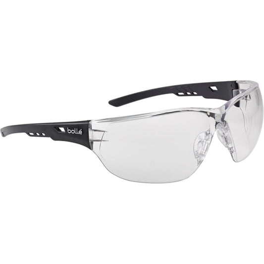 Bolle Safety Ness Black Temple As/Af Clear Lens - Cord Included-(NESSPSI)