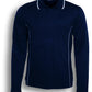 Bocini Stitch Feature Essential Mens Long Sleeve Polo-(CP0912)