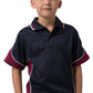Be Seen-Be Seen Kids Polo Shirt With Striped Collar 3rd( 11 Navy Color )-Navy-Burgundy-White / 6-Uniform Wholesalers - 1