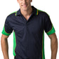 Be Seen-Be Seen Men's Polo Shirt With Striped Collar 4th( 11 Color All Navy )-Navy-Emerald-Yellow / XS-Uniform Wholesalers - 3