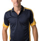 Be Seen-Be Seen Men's Polo Shirt With Striped Collar 4th( 11 Color All Navy )-Navy-Gold-White / XS-Uniform Wholesalers - 4