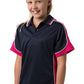 Be Seen-Be Seen Kids Polo Shirt With Striped Collar 3rd( 11 Navy Color )-Navy-Hotpink-White / 6-Uniform Wholesalers - 6