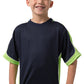 Be Seen-Be Seen Kids Short Sleeve T-shirt-Navy-Lime-White / 6-Uniform Wholesalers - 6