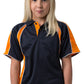 Be Seen-Be Seen Kids Polo Shirt With Contrast Sleeve Edge Piping-Navy-Orange-White / 6-Uniform Wholesalers - 11