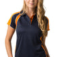 Be Seen-Be Seen Ladies Polo Shirt With Contrast Sleeve Edge Piping 2nd( 8 Color )-Navy-Orange-White / 8-Uniform Wholesalers - 3