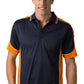 Be Seen-Be Seen Men's Polo Shirt With Striped Collar 4th( 11 Color All Navy )-Navy-Orange-White / XS-Uniform Wholesalers - 8