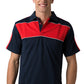 Be Seen-Be Seen Men's Polo With Contrast Shoulder-Navy-Red-White / XS-Uniform Wholesalers - 7