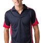 Be Seen-Be Seen Men's Polo Shirt With Striped Collar 4th( 11 Color All Navy )-Navy-Red-White / XS-Uniform Wholesalers - 9