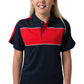 Be Seen-Be Seen Kids Polo With Contrast Shoulder-Navy-Red-White / 6-Uniform Wholesalers - 7