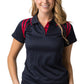 Be Seen-Be Seen Ladies Sleeve Polo Shirt With Striped Collar 1st( 10 Color )-Navy-Red / 8-Uniform Wholesalers - 8
