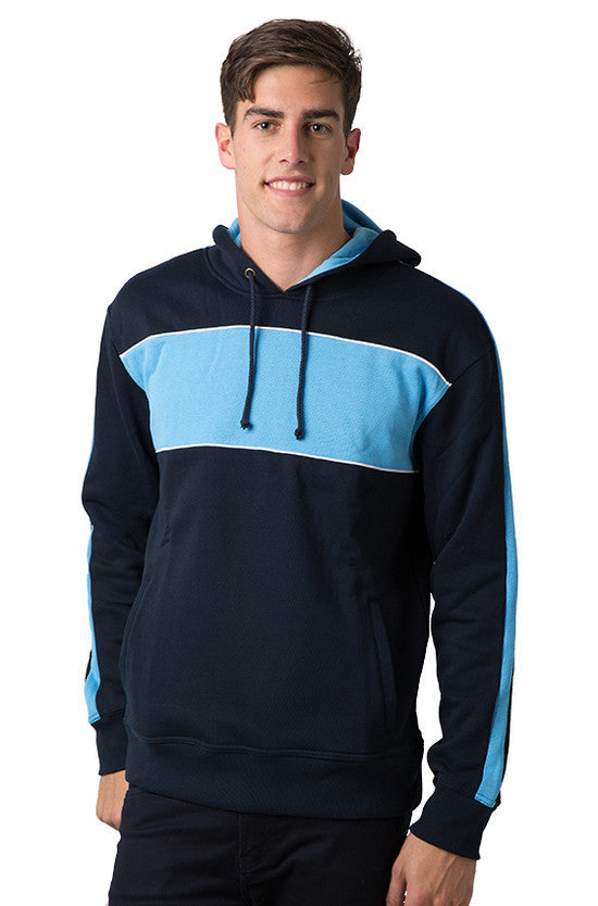 Be Seen-Be Seen Adults Three Toned Hoodie With Contrast-Navy-Sky-White / XS-Uniform Wholesalers - 25