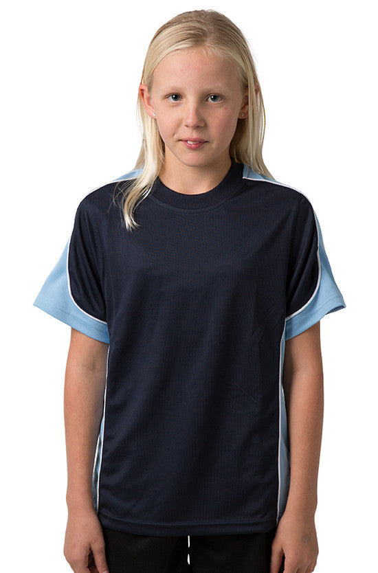 Be Seen-Be Seen Kids Short Sleeve T-shirt-Navy-Sky-White / 6-Uniform Wholesalers - 7