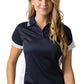 Be Seen-Be Seen Ladies Polo Shirt With Striped Collar 1st( 12 Color )-Navy-White-White / 8-Uniform Wholesalers - 6
