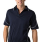 Be Seen-Be Seen Men's Polo Shirt With Contrast Piping-Navy-White / XS-Uniform Wholesalers - 7