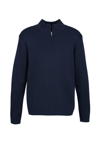 Biz Collection-Biz Collection Mens 80/20 Wool-Rich Pullover-Navy / XS-Uniform Wholesalers - 3