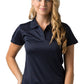 Be Seen-Be Seen Ladies Polo Shirt With Contrast-Navy / 8-Uniform Wholesalers - 10