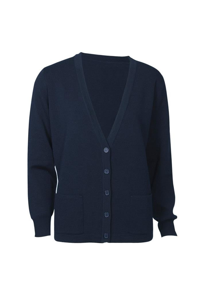 Biz Collection-Biz Collection Ladies Button Through Woolmix Cardigan-Navy / S-Uniform Wholesalers - 3