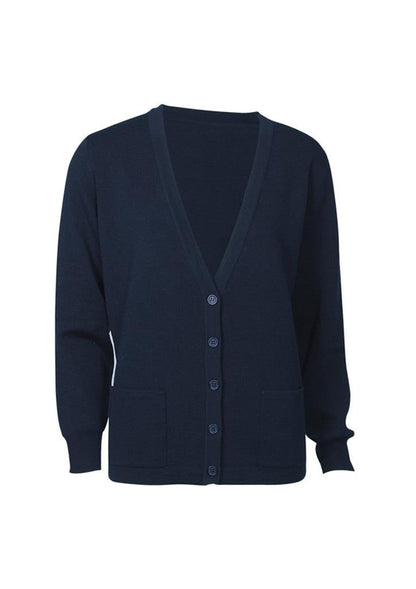 Biz Collection-Biz Collection Ladies Button Through Woolmix Cardigan-Navy / S-Uniform Wholesalers - 3