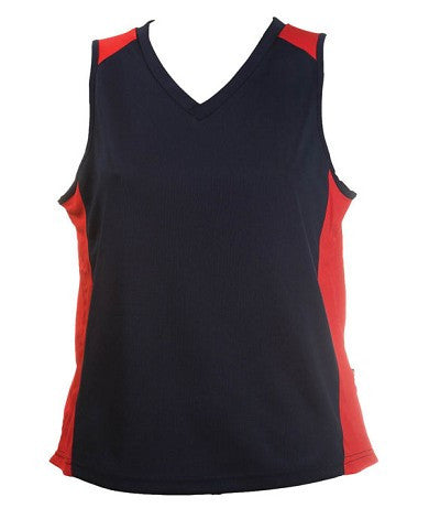 Australian Spirit-Aus Spirt Olympikool Ladies Singlet 2nd ( 9 Colour )-Navy/Red / 8-Uniform Wholesalers - 4