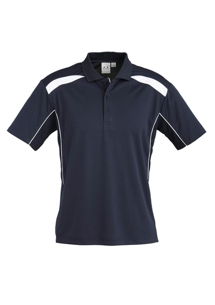 Biz Collection-Biz Collection Mens United Short Sleeve Polo 1st ( 11 Colour )-Navy / White / Small-Uniform Wholesalers - 12
