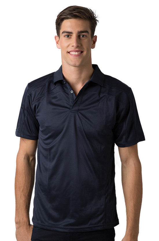 Be Seen-Be Seen Adults Polo Shirt With Contrast Side And Shoulder Panel-Navy / S-Uniform Wholesalers - 10
