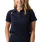 Be Seen-Be Seen Ladies Polo Shirt With Contrast Piping-Navy / 8-Uniform Wholesalers - 7