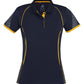 Biz Collection-Biz Collection Ladies Razor Polo-Navy/Gold / 8-Uniform Wholesalers - 8