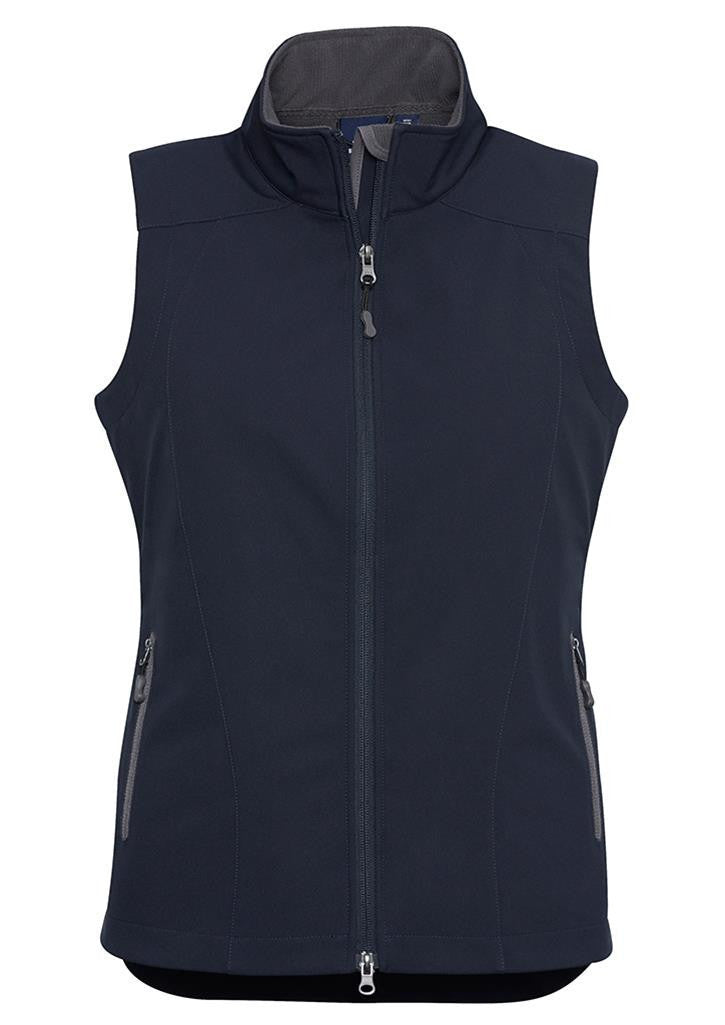Biz Collection-Biz Collection Ladies Geneva Vest-Navy/Graphite / S-Uniform Wholesalers - 2