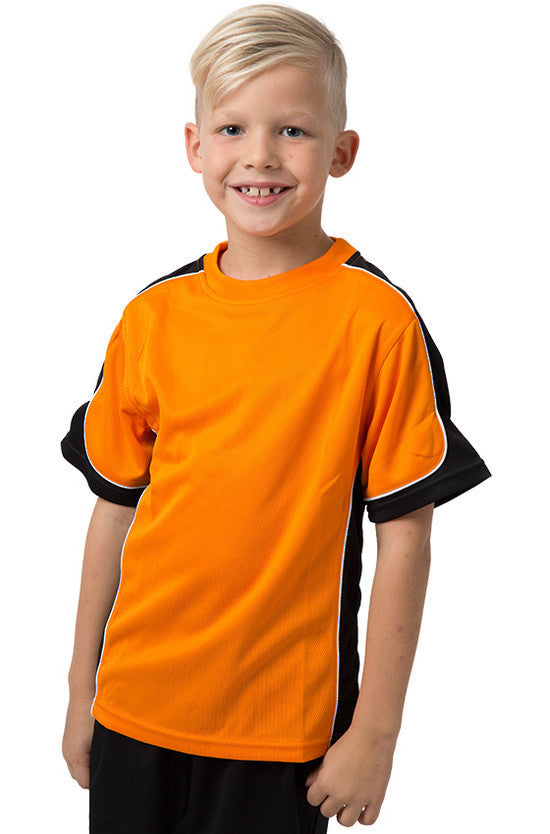 Be Seen-Be Seen Kids Short Sleeve T-shirt-Orange-Black-White / 6-Uniform Wholesalers - 8