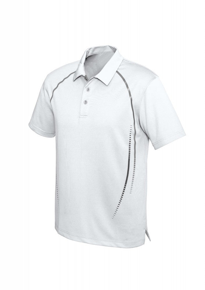 Biz Collection-Biz Collection Mens Cyber Polo-S / WHITE/SILVER-Uniform Wholesalers - 4